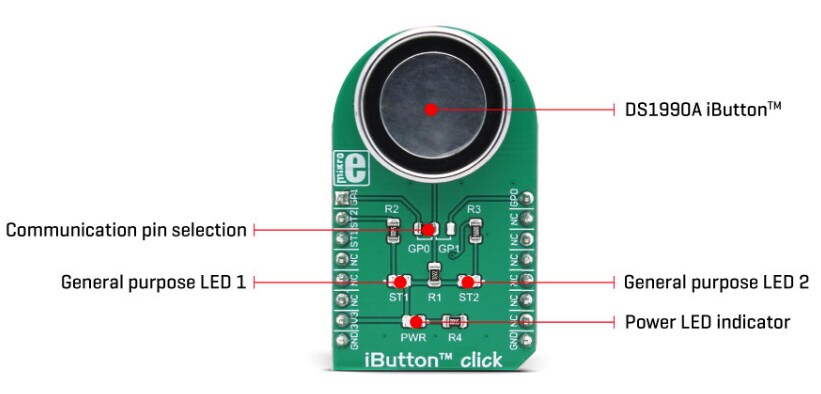 Block Diagram - Mikroe MIKROE-3045 iButton™ Click Board